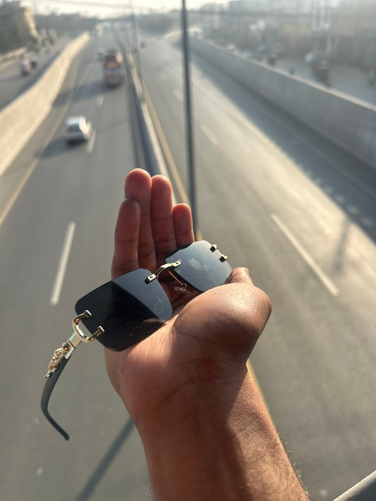 Rimless Leopard Sunglasses