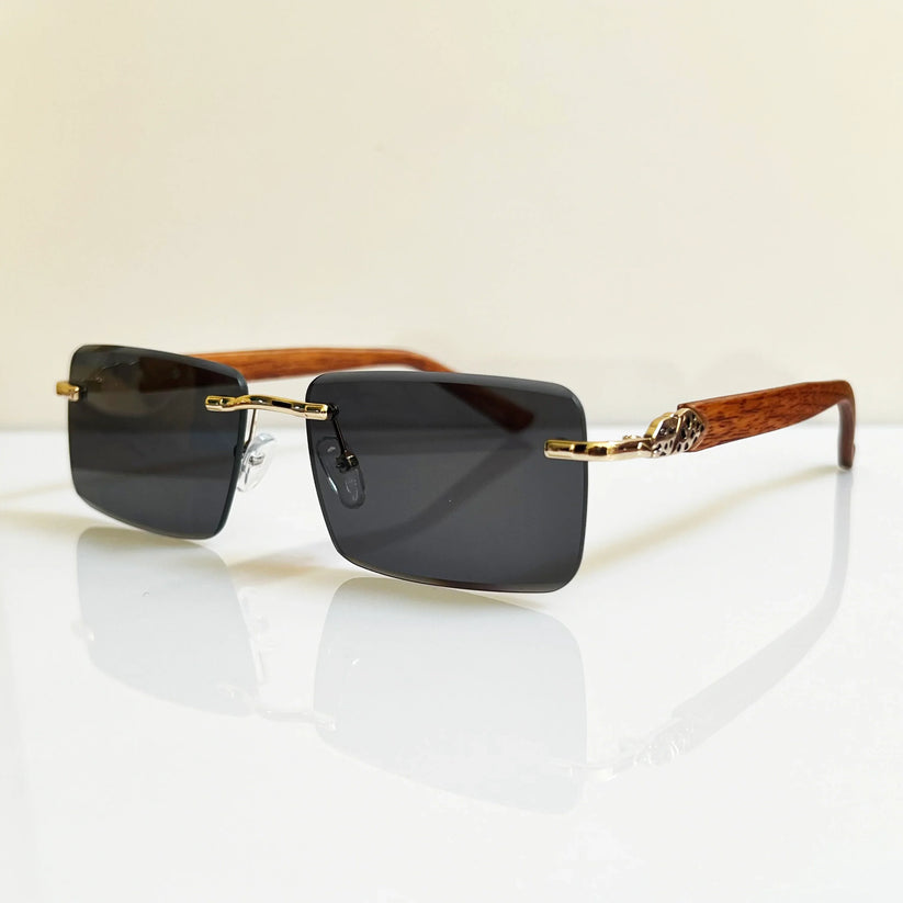 Rimless Leopard Sunglasses